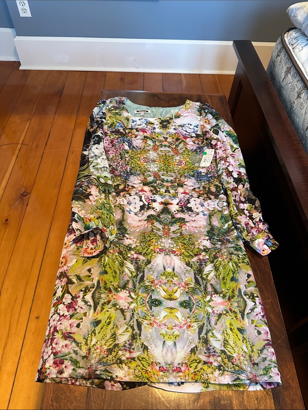 Mario Serrani Floral Long Sleeve Shift Dress in Multicolor